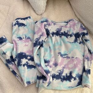 Cat & Jack Tie-Dye Pajama Set - Blue, Pink, and Purple